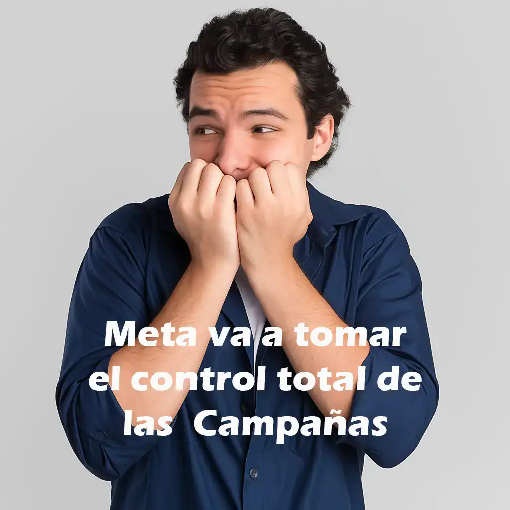 Hombre preocupado por el fin de las campañas manuales en Facebook