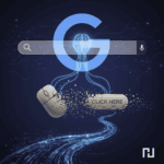 Representación visual del fin de la era del clic en Google con la llegada de la inteligencia artificial.