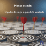 Dardo en el centro de una diana pequeña resaltada sobre otras dianas desenfocadas, concepto de segmentación en marketing.